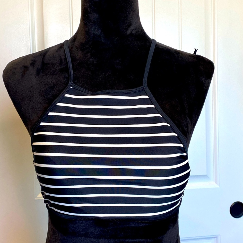 New!  Aerie High Neck Crop Bikini Top